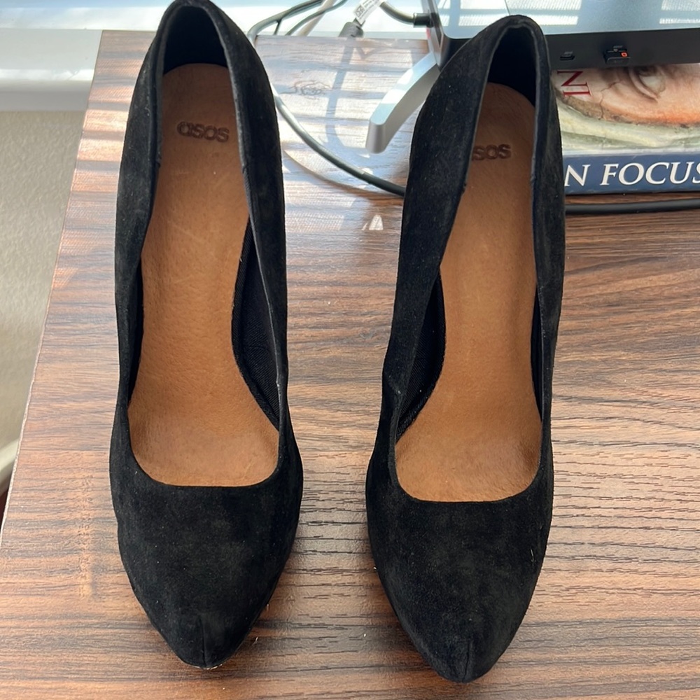 Asos suede platform high heels